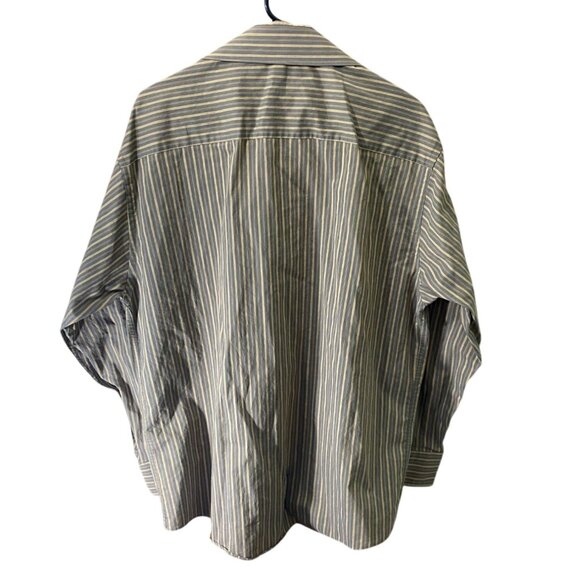 Kenneth Cole Mens Dress Shirt Large 16.5 Neck Striped Long Sleeve Button-Up - Picture 2 of 5